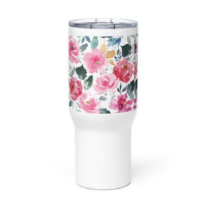 Travel mug with a handle